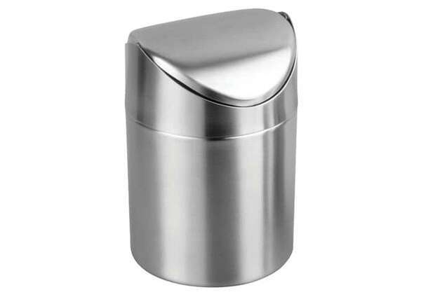 - DDSF-101S, 4.75-Inch Dia Stainless Steel Mini Waste Can