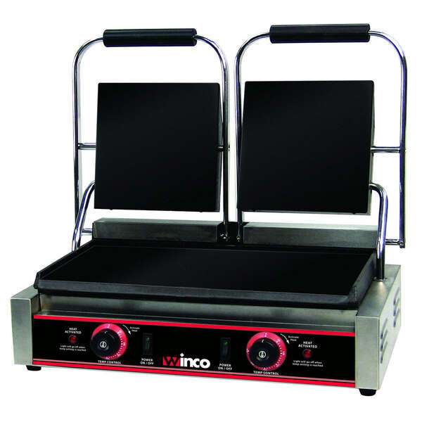 Winco ESG-2, Electric Sandwich Grill with Dual 9-Inch Flat Plates