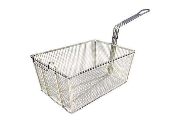 - FB-35, 13.25-Inch Stainless Steel Fry Basket, Coated Handle, Green, NSF