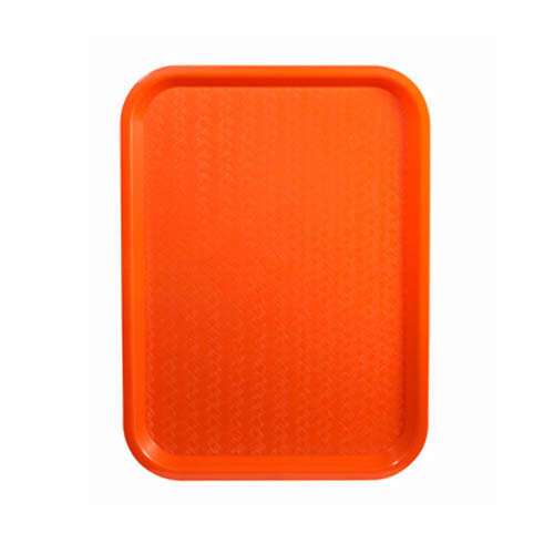 - FFT-1014O, 10x14-Inch Orange Plastic Fast Food Tray