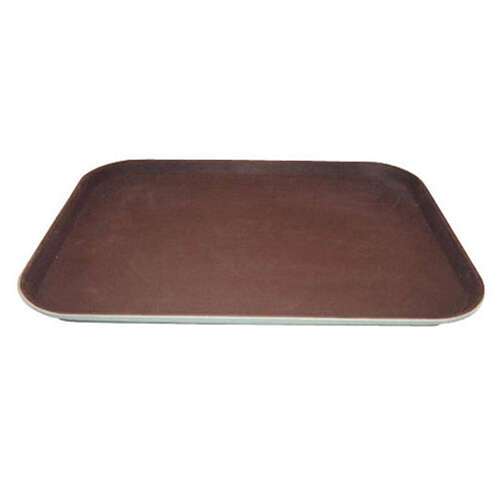 Winco FGT-1418B, 14x18-Inch Brown Rectangular Fiberglass Market Tray, NSF (Discontinued)