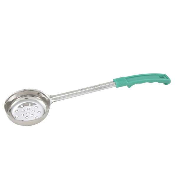 - FPP-4, 4-Ounce Food Perforated Portioner with Green Handle, One-Piece