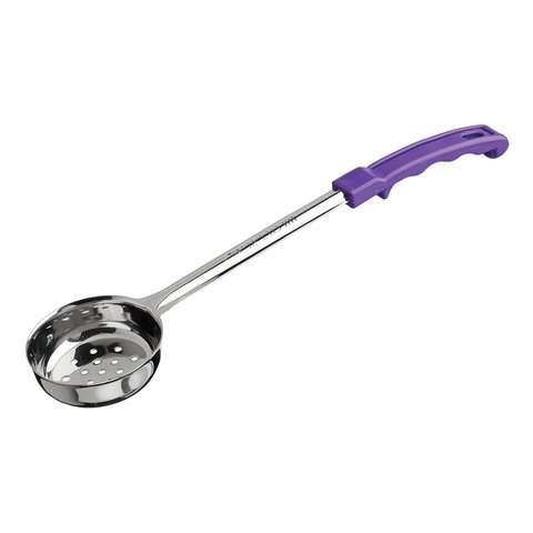 - FPP-6P, 6-Ounce Stainless Steel Perforated Food Portioner with Purple Handle, Allergen Free