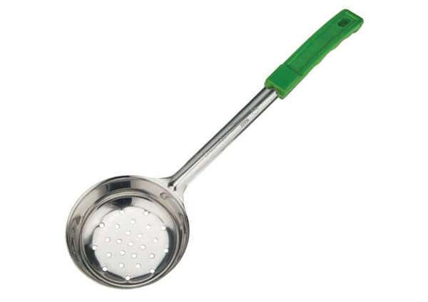 - FPPN-6, 6 Oz Stainless Steel Perforated Food Portioner, Green, NSF