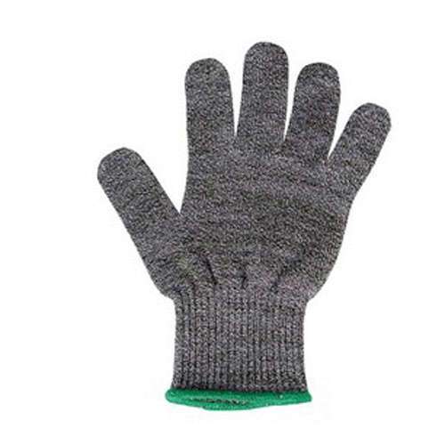- GCRA-XL, X-Large Gray Cut Resistant Glove, Anti-Microbial Agent, ANSI Lvl A5, Green Wristband