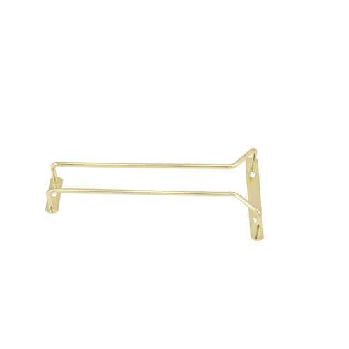 - GH-10, 10-Inch Brass Plated Wire Glass Hanger Rack