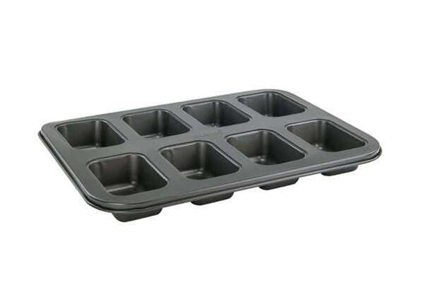 - HLF-8MN, 14 x 11-Inch 8-Cup Mini Loaf Pan, Non-Stick, Carbon Steel