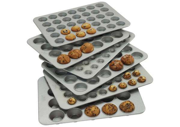 - HMF-24S, 7 Oz 17.8x25.8-Inch 24 Cups Silicone Glazed Aluminum jumbo Muffin Pan, EA
