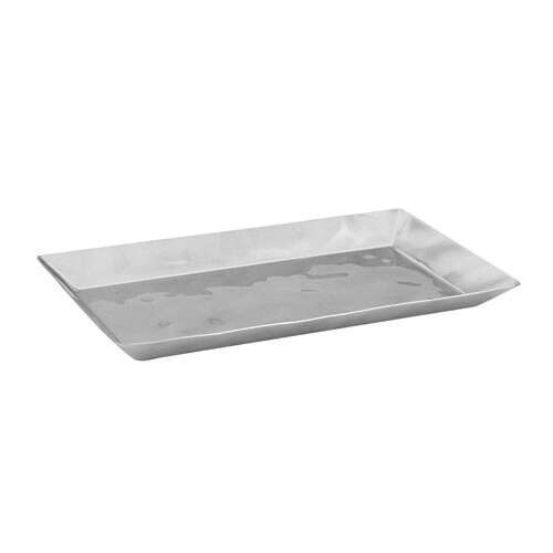 - HPO-14, 13.75x7.75x1-Inch Oblong Serving Display Tray, Hammered Steel