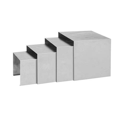 Winco HRS-4, 18-8 Stainless Steel Display Risers, 4-Piece Set (Discontinued)