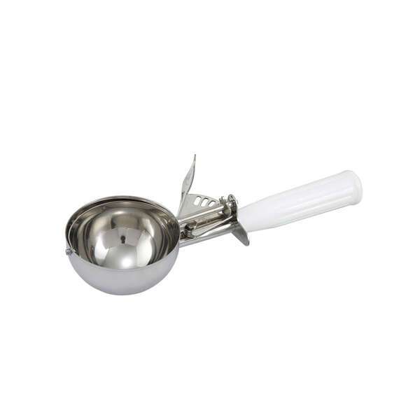 - ICD-6, 4.06-Ounce Ice Cream Disher with White Handle, Size 6, NSF
