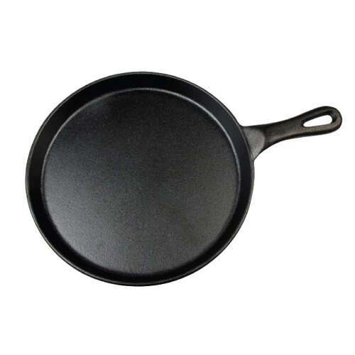 - IGL-10, 10-Inch Black Coated Round Cast Iron Grill Pan