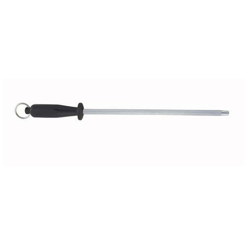 - K-12S, 12-Inch Sharpening Steel with Black Handle