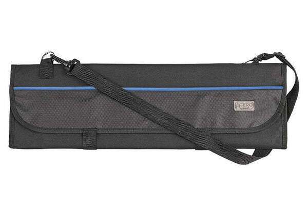 - KBG-8, 8-slots Polyester Cutlery Knife Bag with Handle, Roll, Black