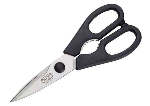 - KS-06, 11-Inch Stainless Steel Detachable Kitchen Shears, Plastic Handle, Black