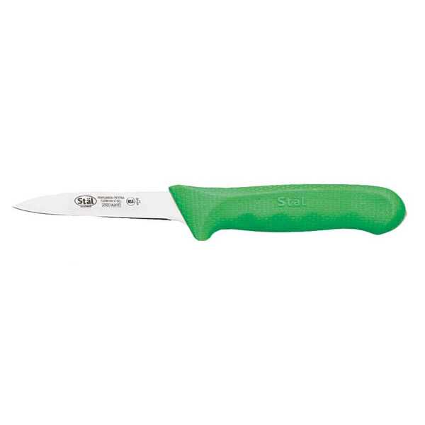 - KWP-30G, 3.25-Inch Stal High Carbon Steel Paring Knife, Polypropylene Handle, Green, 2/CS, NSF