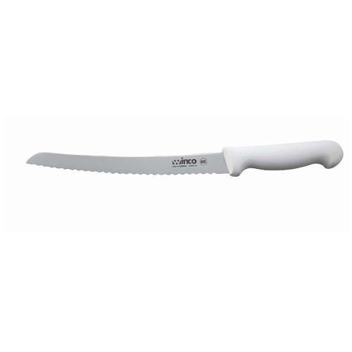 - KWP-91, 9.5-Inch Bread Knife with Curved Blade and Polypropylene Handle, NSF