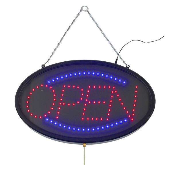 - LED-10, 22.75x1.75x14-inch 'Open' LED Neon Sign with Dust-Proof Cover