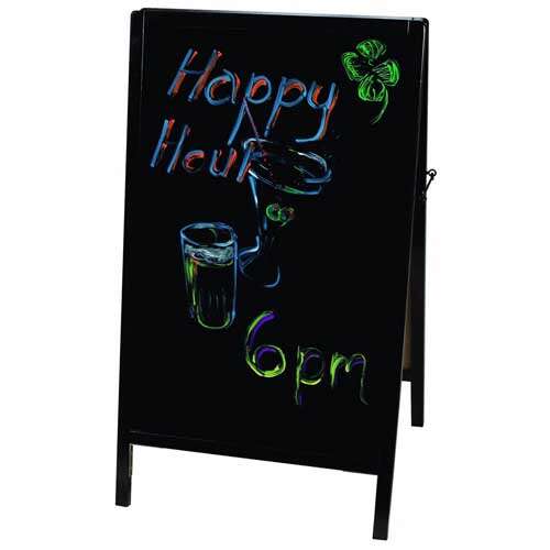 - MBAF-4, 25.2x44-Inch Sidewalk Marker Board. Markers and erasers are included