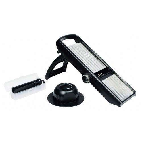 Winco MDL-3P, Mandoline Slicer Set with Plastic Hand Guard and 2 Blades