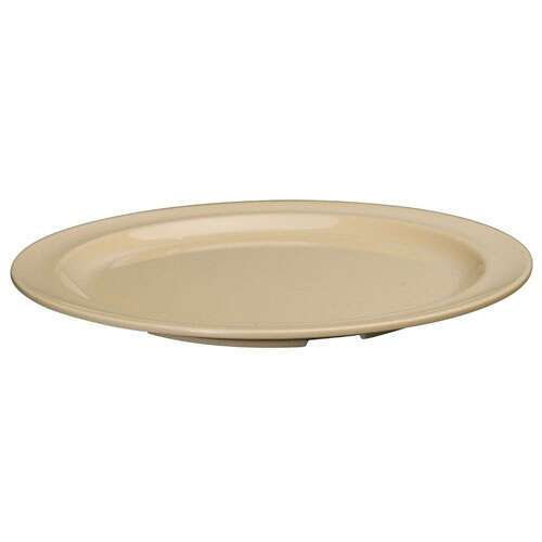 Winco MMPR-9, 9-Inch Round Melamine Plates, Tan, 1 Dozen, NSF