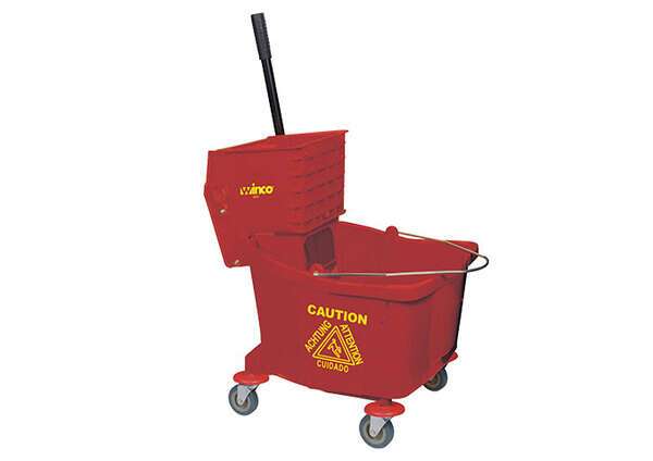 - MPB-36R, 36-Quart Red Mop Bucket with Wringer, EA