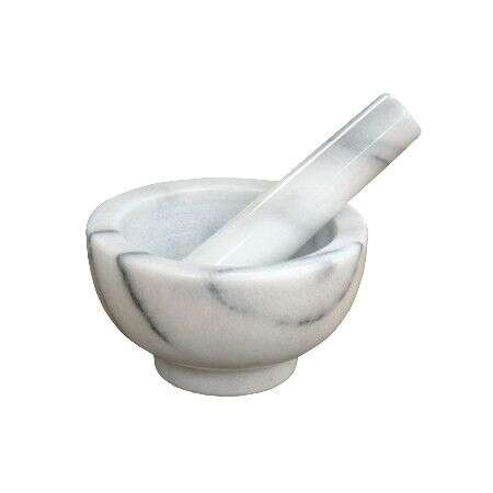 - MPS-42W, 4.25-Inch Diameter Marble Mortar and Pestle Set