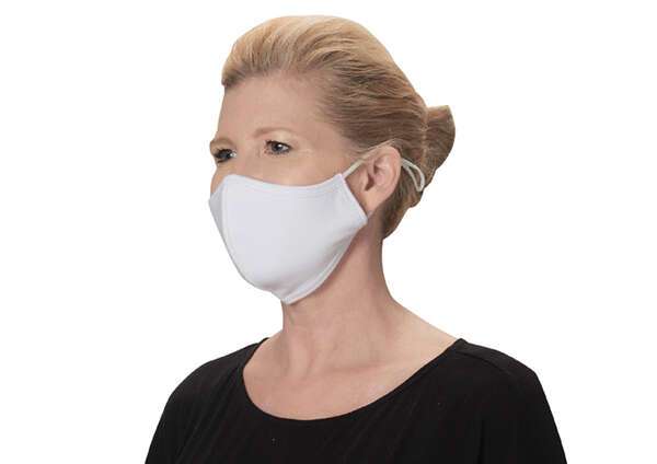 Winco MSK-1WML, 2-Ply Cotton White Reusable Face Mask, M/L Size, Pack of 2 (Discontinued)