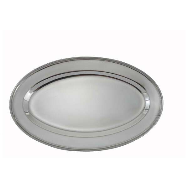 - OPL-14, 14x8.75-Inch Heavy Stainless Steel Oval Platter