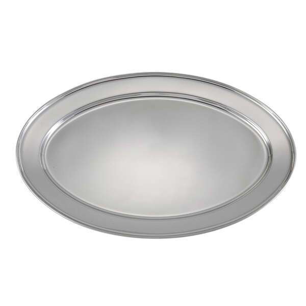 - OPL-18, 18x11.5-Inch Heavy Stainless Steel Oval Platter