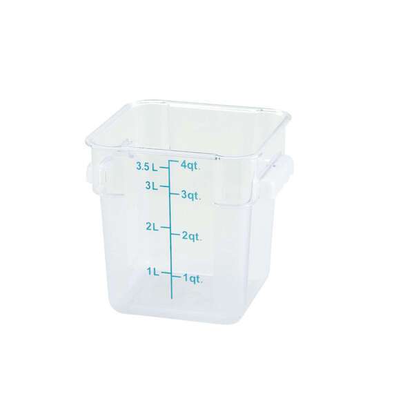 - PCSC-4C, 4-Quart Clear Square Polycarbonate Food Storage Container, NSF
