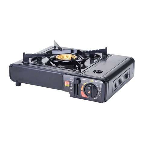 - PGS-1K, Portable Gas Cooker, Black, 9500 BTUs, Brass Burner with case