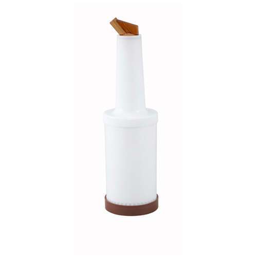 - PPB-1B, 1-Quart Flow and Stow Liquor Pour Bottle with Brown Spout