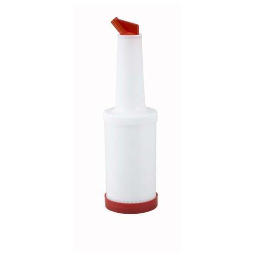 - PPB-2R, 2-Quart Liquor Juice Pour Bottle with Red Spout Lid