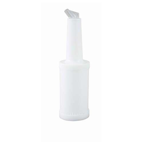 - PPB-2W, 2-Quart Liquor Juice Pour Bottle with White Spout Lid