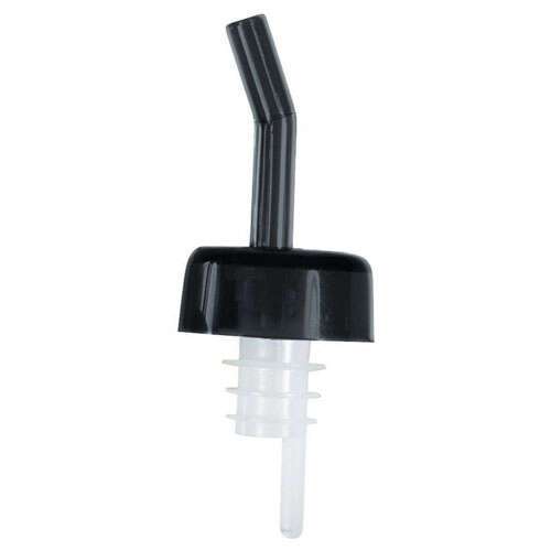 Winco PPW-K, Whiskey Free Flow Pourer, Black Collar and Spout, 1 Dozen