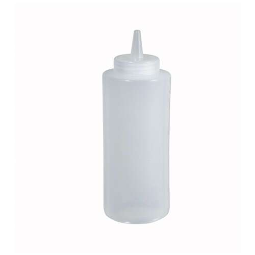 Winco PSB-24C, 24-Ounce Plastic Squeeze Bottle, Clear