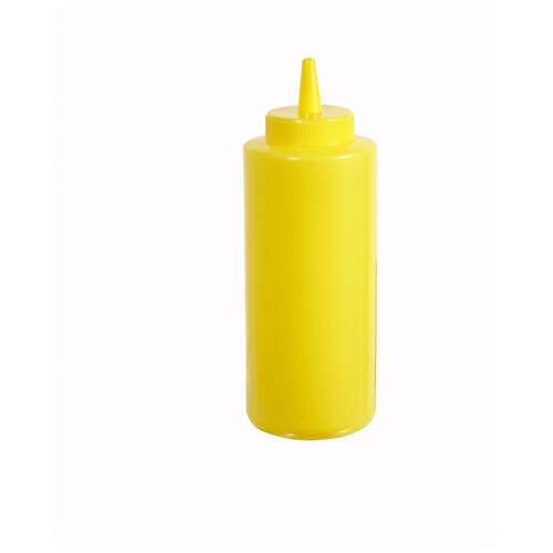 Winco PSB-24Y, 24-Ounce Plastic Squeeze Bottle, Yellow