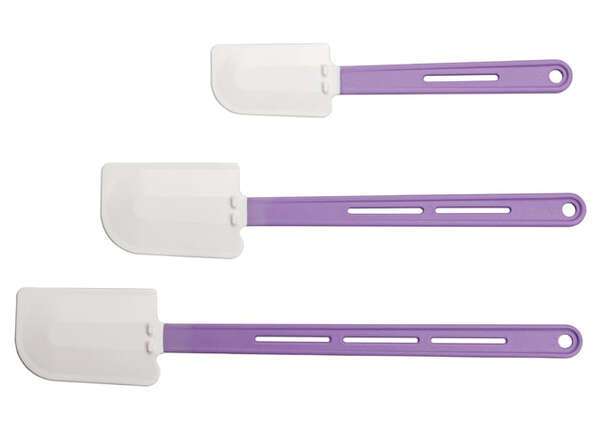 Winco PSH-10P, 10.5" Silicone Scraper, Flat Blade, Heat Resistant, Purple (Discontinued)