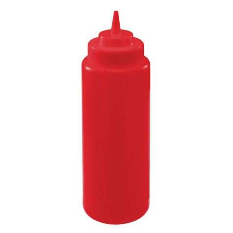 - PSW-12R, 12-Ounce Red Wide Mouth Squeeze Bottle
