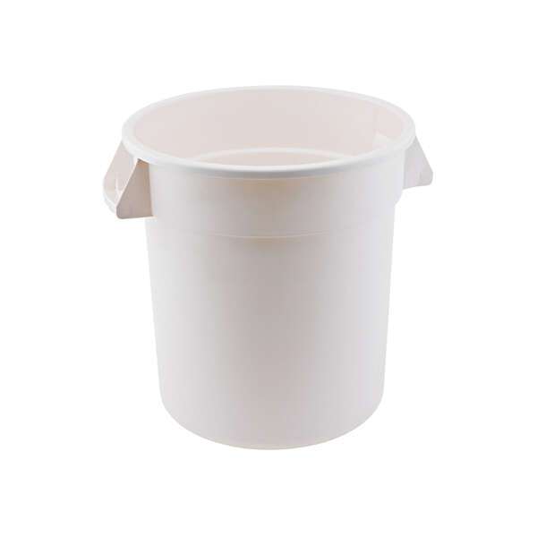 - PTC-10W, 10 Gallon Heavy-Duty Round White Trash Can