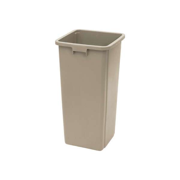 - PTCS-23BE, 23 Gallon Beige Tall Square Plastic Trash Can