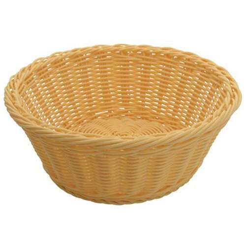 Winco PWBN-88R, 8.25-Inch Round Polypropylene Woven Baskets, Natural, 12-Piece Pack (Discontinued) (Discontinued)