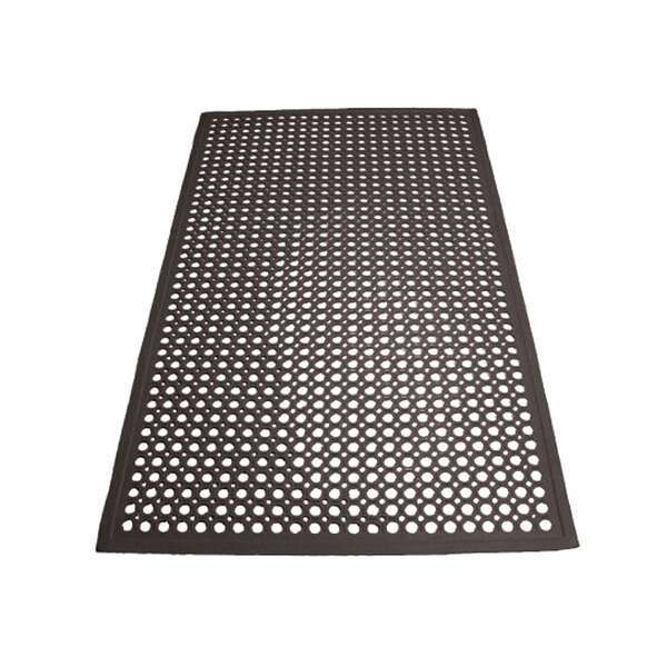 - RBM-35K-R, 5x3-Feet Black Rubber Anti-Fatigue Floor Mat with Beveled Edge