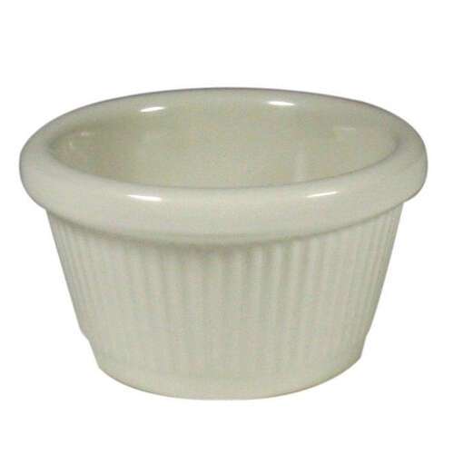 - RFM-1B, 1.5-Ounce Fluted Melamine Ramekins, Bone, 1 Dozen