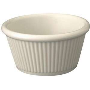 Winco RFM-2B, 2-Ounce Fluted Melamine Ramekins, Bone, 1 Dozen