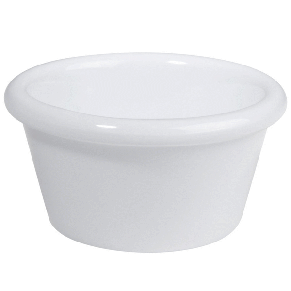 - RP-3W, 3-Ounce Plain Melamine Ramekins, White, 1 Dozen