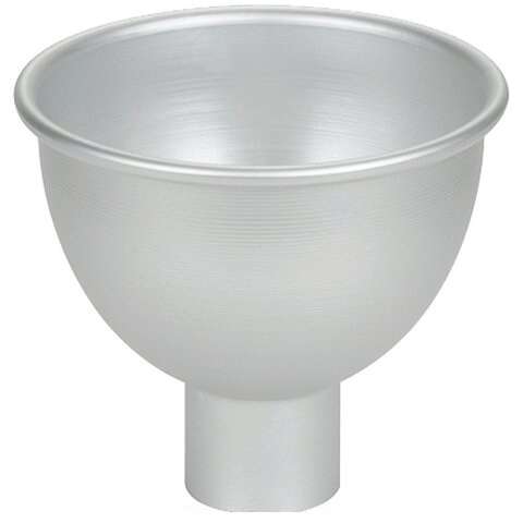 Winco SAF-8, 4 qt Spun Aluminum Funnel, 8.75" Dia x 8"H x 3" Dia Neck
