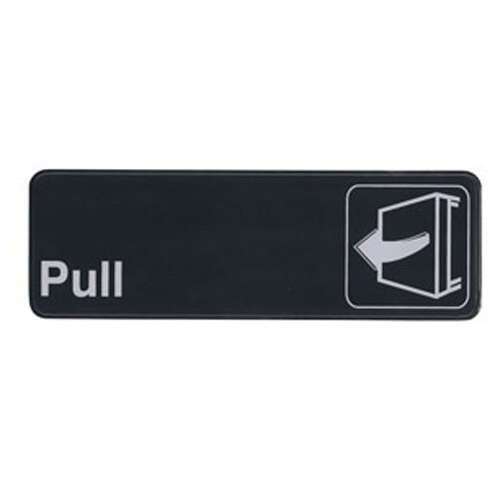 - SGN-302, 9x3-inch 'Pull' Black Information Sign
