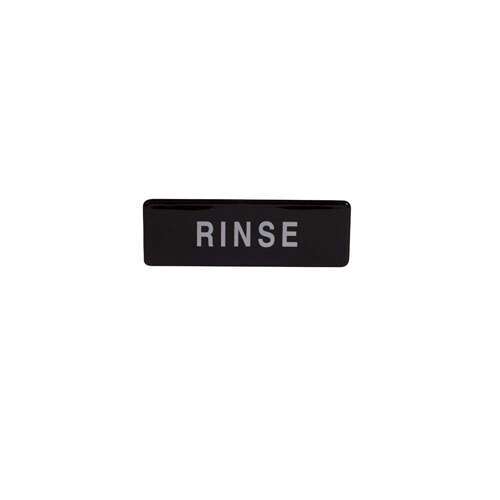 - SGN-327, 9x3-inch 'Rinse' Black Information Sign